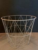 Witte draadstaal mand, Ophalen, Overige materialen, Mand, Rond