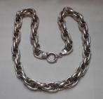 Zilveren zware schakel ketting met veerslot nr.848, Sieraden, Tassen en Uiterlijk, Kettingen, Verzenden, Zo goed als nieuw, Zilver