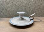 Oude brocante emaille blaker wit met lichtblauw randje, Antiek en Kunst, Ophalen of Verzenden