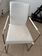 4x leren eetkamerstoel van Bert Plantagie, Huis en Inrichting, Stoelen, Ophalen, Gebruikt, Wit, Leer