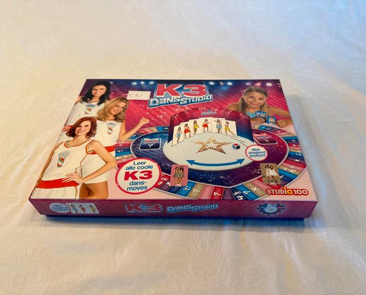 K3 Dansstudio Bordspel, Hobby en Vrije tijd, Gezelschapsspellen | Bordspellen, Gebruikt, Drie of vier spelers, Ophalen