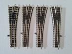 4 Fleischmann piccolo wissels 9170/9171 N-spoor, Gebruikt, Gelijkstroom, Fleischmann, Rails