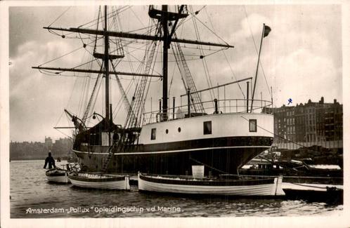 Amsterdam - Pollux - Opleidingschip Marine, Verzamelen, Ansichtkaarten | Nederland, Gelopen, Noord-Holland, Voor 1920, Ophalen of Verzenden