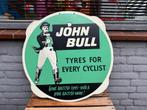 John Bull fiets banden oud reclamebord, Verzamelen, Ophalen, Reclamebord, Gebruikt, .