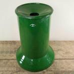Groen emaille vintage staande asbak uit Bulgarije, Antiek en Kunst, Antiek | Emaille, Ophalen of Verzenden