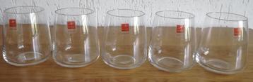 Vintage kristal waterglazen Bormioli rocco nieuw, 5 stuks beschikbaar voor biedingen