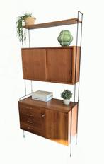 Modulaire vintage midcentury kast wandmeubel, Ophalen of Verzenden, Zo goed als nieuw, 25 tot 50 cm, Minder dan 100 cm