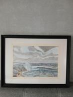 Aquarel tekening van de kust Noordzee van Wim Jansen., Antiek en Kunst, Ophalen of Verzenden