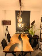 Unieke Boomstamtafel met Epoxy Rivier, Huis en Inrichting, Tafels | Eettafels, Ophalen, Rechthoekig, 200 cm of meer, 50 tot 100 cm