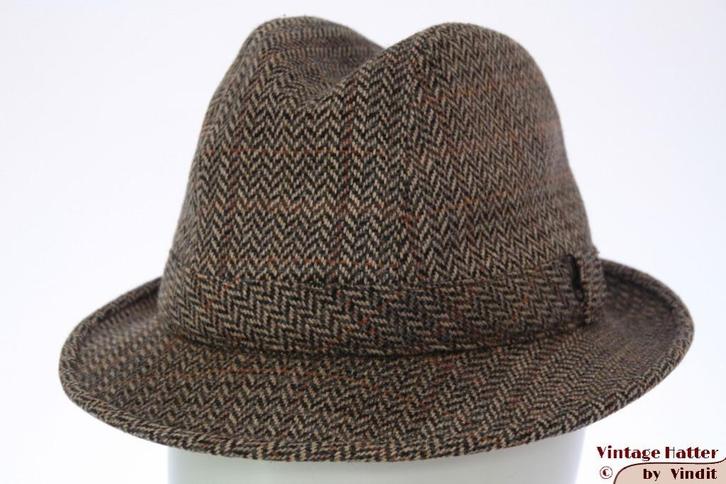 Vintage Vissershoed PureWool IWS beige grijs vissengraat 56, Kleding | Heren, Hoeden en Petten, Gedragen, Hoed, 57 cm (M, 7⅛ inch) of minder