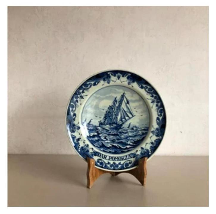 Delfts Blauw Wandbord Dar Pomorza, Antiek en Kunst, Antiek | Wandborden en Tegels, Ophalen of Verzenden