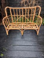 Vintage Rotan Bank - Twee Personen, Tuin en Terras, Tuinstoelen, Ophalen, Gebruikt
