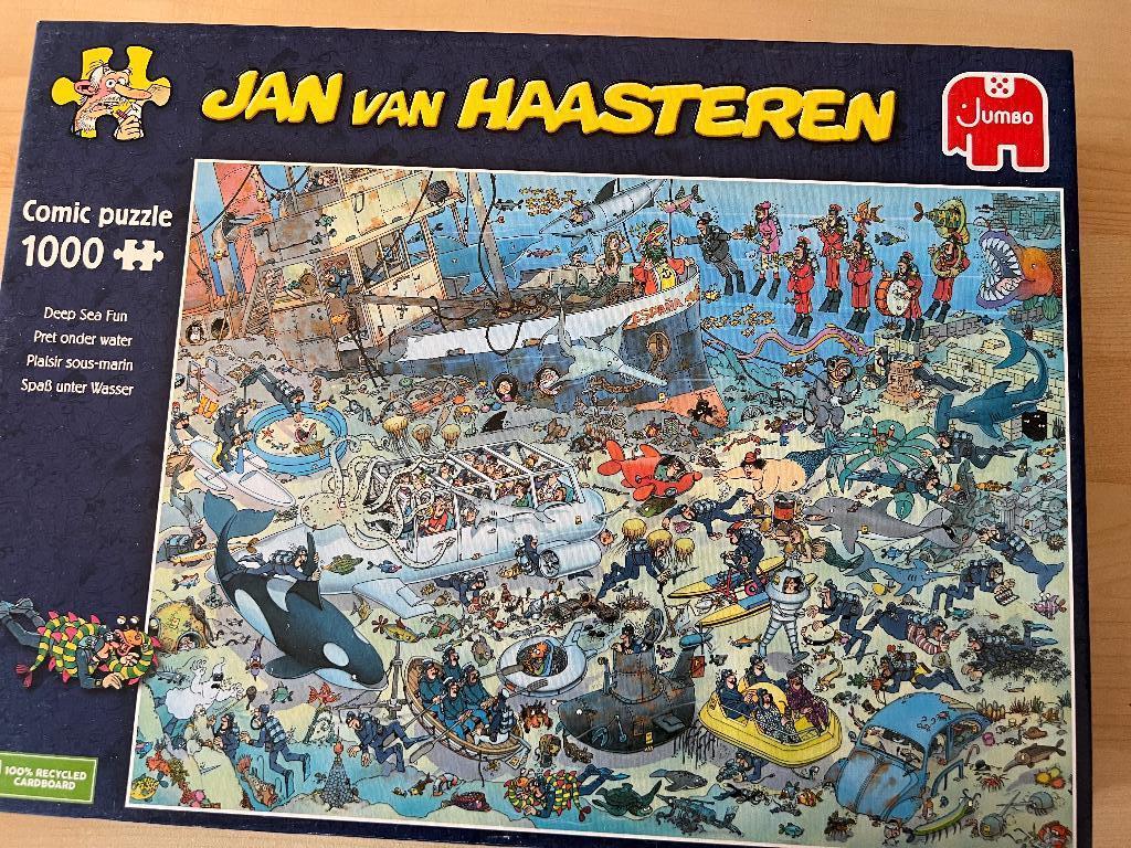 Jan van Haasteren - Pret onder water., Ophalen, 500 t/m 1500 stukjes, Zo goed als nieuw, Legpuzzel