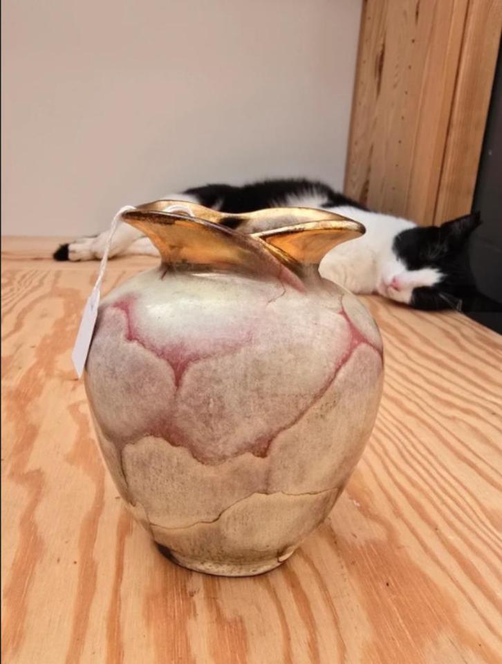 West Germany vaas - 14 cm, Antiek en Kunst, Antiek | Vazen, Ophalen of Verzenden