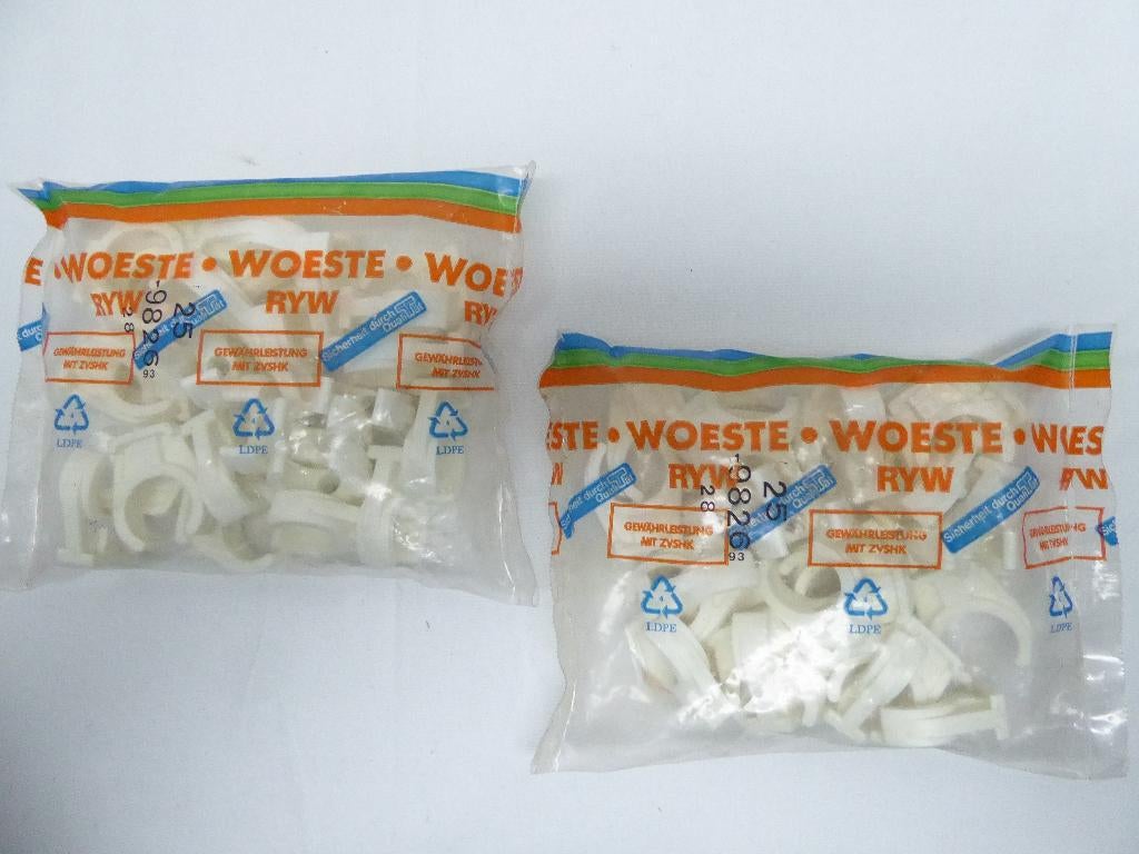 RYW | klemzadel wit enkel, 28mm | zak á 25 st | nieuw, Ophalen of Verzenden, Nieuw