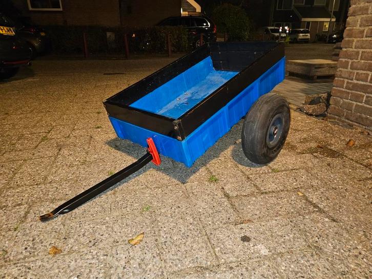 Berg skelter aanhanger staal blauw, Kinderen en Baby's, Speelgoed | Buiten | Skelters, Gebruikt, Berg, Met kar of aanhanger, Ophalen