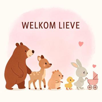 Geboortebord kinderwagen dieren beschikbaar voor biedingen