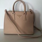 PRADA galleria saffiano leer crossbody tas cameo Goede Staat, Verzenden, Zo goed als nieuw, Roze, Schoudertasje