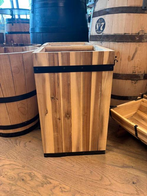 Houten hoge bloembak, Tuin en Terras, Bloembakken en Plantenbakken, Nieuw, Hout, 60 tot 100 cm, Vierkant, Ophalen