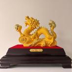 Goudkleurige Chinese Feng Shui Draak Decoratie Beeldje, Verzamelen, Beelden en Beeldjes, Ophalen of Verzenden, Nieuw, Fantasy