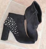 Zwart schoenen enkel laarzen hakken maat 37, Ophalen of Verzenden, Zo goed als nieuw, Zwart