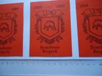sticker oud Brandweer bergeijk 1989 bergeyk retro 3 x, Verzenden, Zo goed als nieuw, Bedrijf of Vereniging