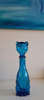Empoli kat, blauwe karaf 38 cm, Antiek en Kunst, Ophalen of Verzenden