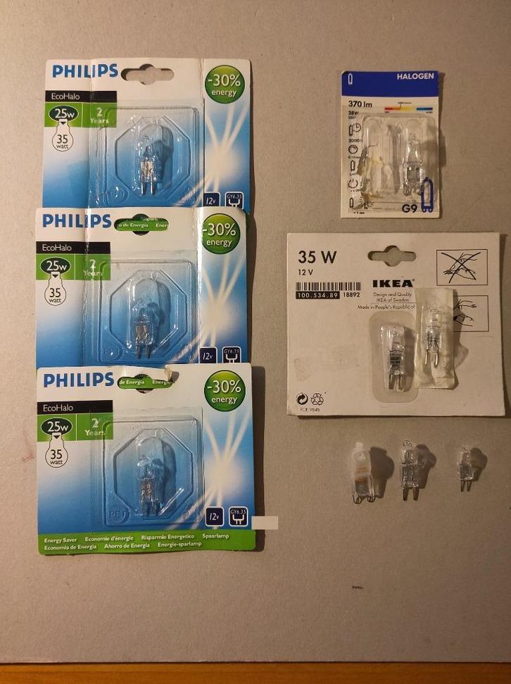 Diverse Halogeen lampjes, Huis en Inrichting, Lampen | Losse lampen, Nieuw, Halogeen (gloei)lamp, 30 tot 60 watt, Bipin of Steekvoet