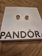 Pandora clip rond rosé, met roze hart zirkonia, Overige materialen, Pandora, Ophalen of Verzenden, Zo goed als nieuw