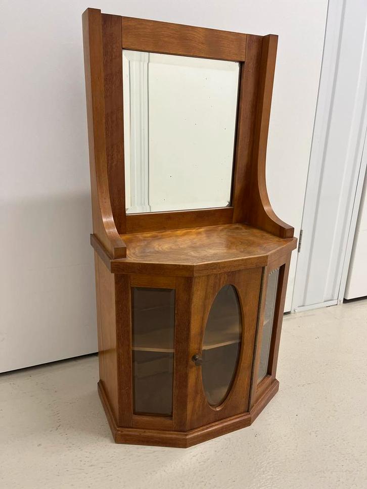 Antiek houten vitrine kastje, Antiek en Kunst, Antiek | Meubels | Kasten, Ophalen