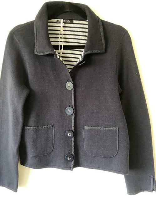 BETTY BARCLAY marine blauw tricot jasje maat M, Kleding | Dames, Jasjes, Kostuums en Pakken, Zo goed als nieuw, Jasje, Maat 38/40 (M)