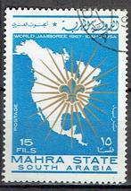 Mahra State Landkaart Scouting, Postzegels en Munten, Verzenden, Gestempeld, Midden-Oosten