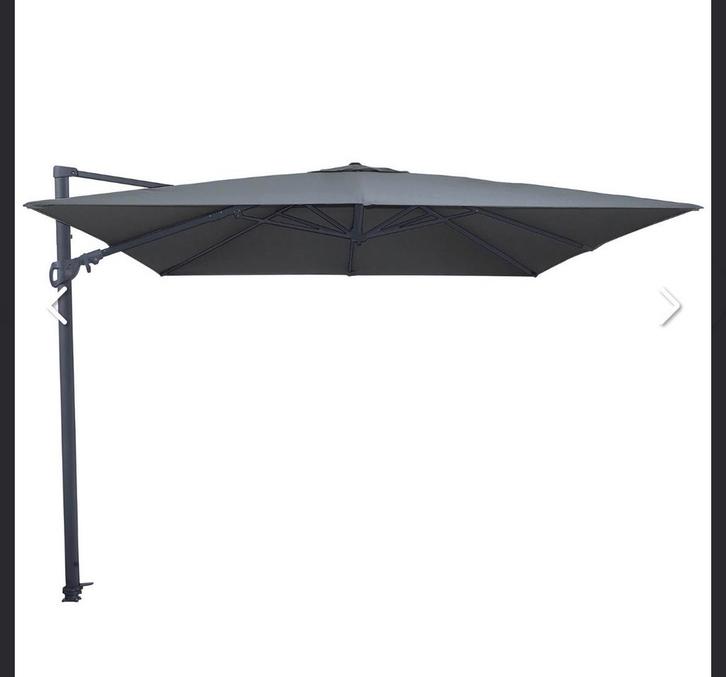 Madison Monaco Flex Zweefparasol 300x300 Grijs - Nieuw, Tuin en Terras, Parasols, Nieuw, Zweefparasol, 3 tot 4 meter, Kantelbaar