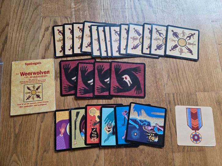 Weerwolven van wakkerdam (zonder doosje), Hobby en Vrije tijd, Gezelschapsspellen | Kaartspellen, Gebruikt, Drie of vier spelers