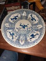 Antiek Chinees Blauw-Wit Bord, Ophalen of Verzenden
