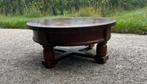 Massief Eiken Salontafel Ø110cm, Ophalen, Gebruikt, 100 tot 150 cm, Minder dan 50 cm