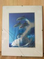 Metallic illustratie van dolfijnen, Ophalen of Verzenden