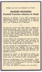 zr. Elisabeth F. v.d. Bergh 1877 Demen + 1972 Heythuysen, Verzamelen, Verzenden