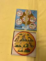 Puzzel schijf vintage voor baby / peuter met knopjes, Ophalen of Verzenden, Zo goed als nieuw