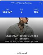 Chris Brown vip 1 ticket, Eén persoon, Juni