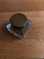 Antieke Kristallen Inktpot met Deksel, Antiek en Kunst, Antiek | Glas en Kristal, Ophalen of Verzenden
