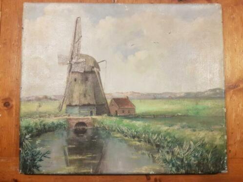 Cyriacus bleijs bleys molen  bergen bergense school holland, Antiek en Kunst, Kunst | Schilderijen | Klassiek, Ophalen