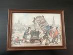 Anton Pieck schilderijtje Middelburg 10e eeuw, Antiek en Kunst, Kunst | Schilderijen | Klassiek, Ophalen of Verzenden