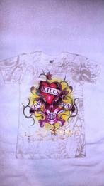 Ed Hardy shirt maat S, Ophalen of Verzenden, Wit, Zo goed als nieuw, Maat 36 (S)