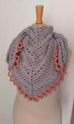 Handgemaakte grijs / roze sjaal, Kleding | Dames, Nieuw, Ophalen of Verzenden, Sjaal