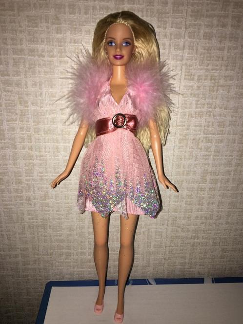 Fashion Fever Barbie Roze Jurk ZGAN!!!, Kinderen en Baby's, Speelgoed | Poppen, Zo goed als nieuw, Barbie, Ophalen of Verzenden