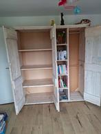 Steigerhouten Kledingkast met Boekenplank, Huis en Inrichting, Kasten | Kledingkasten, Ophalen, 200 cm of meer, 150 tot 200 cm