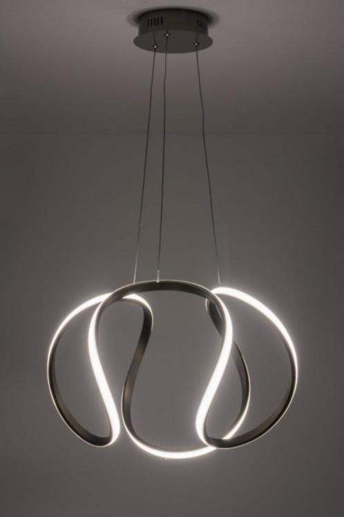 53cm led design hanglamp vide eettafel salon tafel hal lamp, Huis en Inrichting, Lampen | Hanglampen, Nieuw, 75 cm of meer, Kunststof