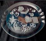 Walther Glas Kaas- en Charcuteriebord., Antiek en Kunst, Antiek | Glas en Kristal, Ophalen of Verzenden