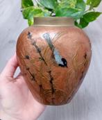 Antieke Chinese Cloisonné Vogel Bloemenvaas, Ophalen of Verzenden